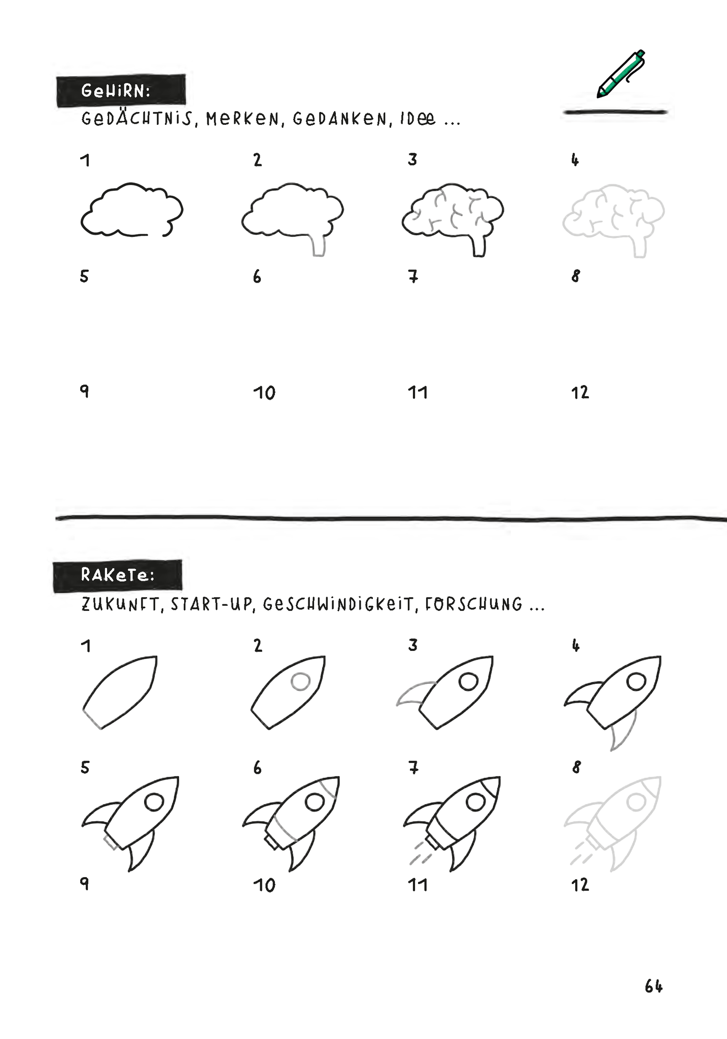 Sketchnote Journal Vorschau: Symbole zeichnen Schritt für Schritt